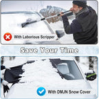 DooGooCoo [Upgraded] 7-Layer Car Windshield Snow Cover, [Efficient Winter Protection] Against Snow, Ice, Frost and Water, [Military-Grade Durable] Universal Fit for Cars, SUVs, and Trucks-Medium