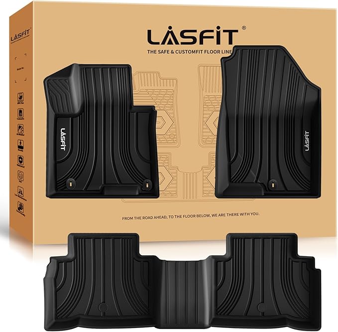 Floor Mats for Hyundai Tucson 2026 2025 2024 2023 2022 (Not for Hybrid & PHEV), Custom Fit TPE All Weather Floor Liners 1st & 2nd Row Car Mats Accessoires for Hyundai Tucson 2022-2026, Black