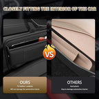 Kwak's Car Seat Gap Filler Organizer 2pcs – Fits 0.2“–1.2” Seat Gaps, Premium PU Leather Seat Gap Plug for Car SUV Truck, Stops Phone/Keys from Dropping, Extra Cup Holder for Car (Brown)