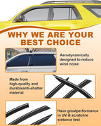 Low Profile Window Rain Guards Fit for 2009-2003 Toyota 4Runner Rain Guard Window Deflectors Extra-Thick Side Window Visors Vent Shades Tape-on Vent Visors Car Accessories