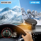12V Car Heater, 150W 2-in-1 360° Rotation Defroster Defogger for Car Windshield, Plug into Cigarette Lighter Portable Fast Heating Car Heater for Vehicle/Car/Sedan/RV/SUV, Thanksgiving Gift