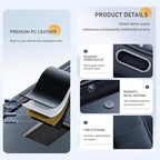 Car Sun Visor Organizer with Tissue Holder, Auto Consoles Organizer with Sunglass Clip,Multi-Pocket Visor Accessories for Truck, SUV，Card/Pen/Driver's License Storage