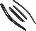WD2-621B Dark Smoke 4 Pcs Set Window Visor (Outside Mount) Deflector Rain Guard Compatible with 2017-2018 Chevrolet Silverado Extended Cab