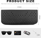Car Seat Side Pocket Organizer, Auto Center Console Storage Pocket with Adhesive Tape, Multifunctional Leather Tray Pouch Sunglasses Holder for Car Seat Door Window (Black)