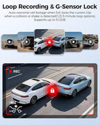 3 Channel Dash Cam Front and Rear Inside, 4K+1080P+2.5K ADAS Dash Cam, 3.19'' IPS Car Camera, 5.8G WiFi GPS Dash Cam for Cars, Voice Control, Night Vision, 24/7 Parking Mode, 64GB Card M550 Pro