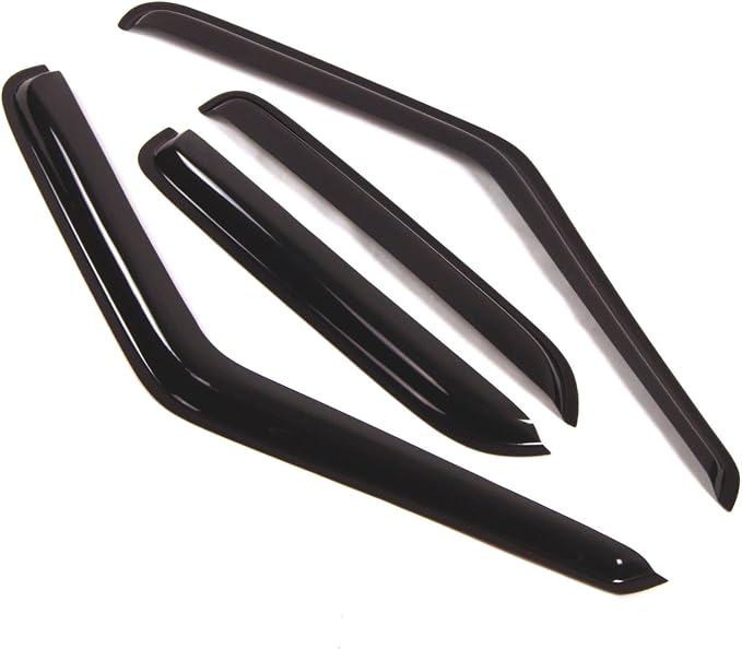 WD2-081 Dark Smoke 2 Pcs Set Window Visor (Outside Mount) Deflector Rain Guard Compatible with 1995-2005 Chevrolet Blazer