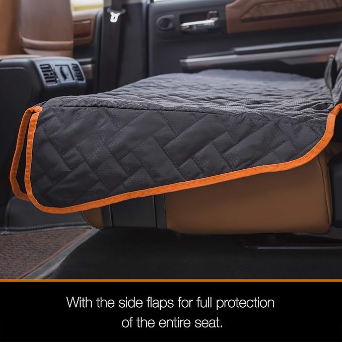 Heavy Duty Back Seat Cover for Truck, 100% Waterproof & Odor-Free Dog Seat Protector for F150 F250 Chevy Silverado Ram Sierra, Scratch-proof Eco-Friendly Back Seat Cover for Dogs, Kids, Tools & Gear