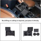 Center Console Cup Holder Organizer Compatible with Ford Maverick 2022-2026 | Front Seat Armrest Storage Box Dual Cupholder Insert Expander Tray Drink Water Bottle Holder with Mat Interior Accessories