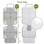 Car Seat Protector for Child Car Seat, Durable 600D Fabric Waterproof Car Seat Cover with Thick Pad Non-Slip Backing，No Imprints (Silver Gray-1 pc)