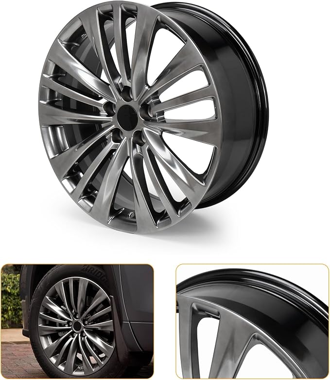 New 20'' x 8" Aluminum Alloy Wheel Rim Compatible with 2020-2022 Toyota Highlander, Factory Replacement Rim, Direct Fit, OEM Design Replacement Rim
