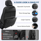2 Pack kick mats back seat protector, backseat car organizer protectors for back of front seats, 30"X17" Car Seat Protectors for Under Child Seats, Waterproof Back Seat Cover with 3 Large Pocket
