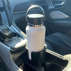 Car Cup Holder Expander (Long Base) - Adjustable Expandable Insert Extender, Automotive Adapter Holds Hydro-Flask, Yeti, Nalgene, Large (32 40 oz) Water Bottles, Big Drinks - Universal