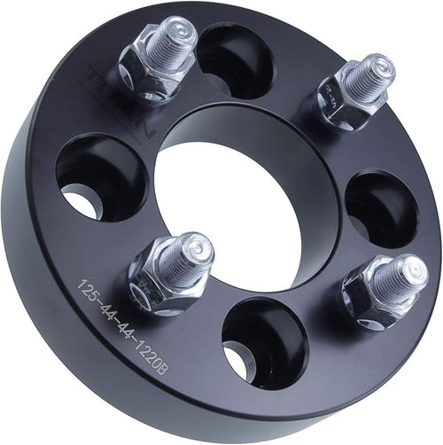 1 Inch Golf Cart Wheel Spacer Compatible with EZGO, Club Car, Yamaha Golf Cart - 4x4 Bolt Pattern, 66mm Hub Bore, 1/2x20 Studs, 25mm Thick, Billet Aluminum, Black - Single