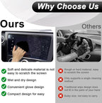 Car Screen Cleaner, 4.1''×4.1'' Microfiber Dashboard Wipes, Square Microfiber Cloth, Automotive Display Wipes,Vehicle Screen Cleaner Tool for Dashboard Display, Car Interior Tool (Black)