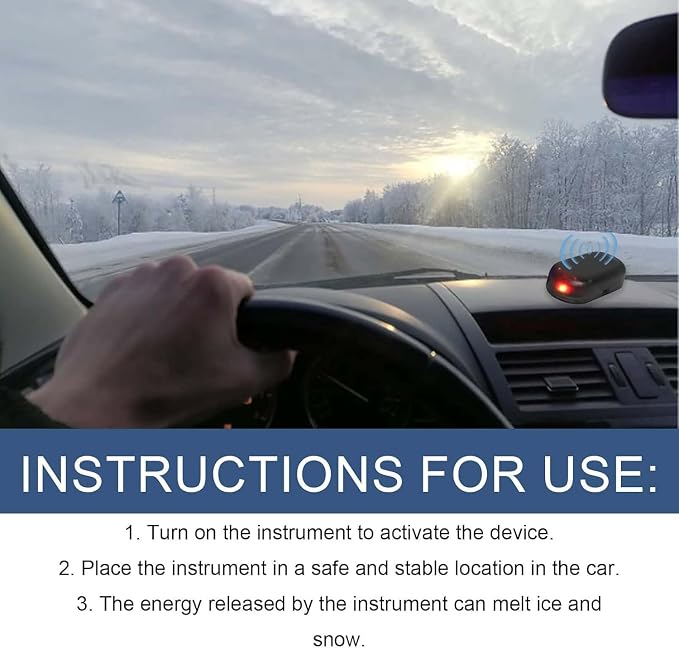 4pcs AntiFreeze Electromagnetic Car Snow Removal Device,Solar Car Interference Antifreeze Instrument with Flashing Led for car windshield,Rechargeable Electromagnetic Car Defroster for All Vehicles