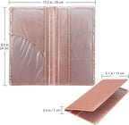 Premium Car Registration & Insurance Card Holder with Magnetic Shut, Vehicle Glove Box Car Organizer - For Documents, Cards, License (Rose gold)