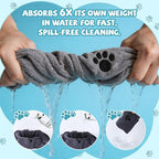 Microfiber Dog Towels for Drying Dogs, Super Absorbent and Soft Pet Grooming Towel, 40 Inch X 23.6 Inch, Perfect Dog Shower & Bath Supplies for Large, Medium or Small Dogs, Grey