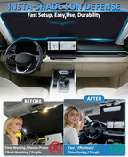 Sunshade for Transit Windshield Sun Shade Custom Fit for 2015-2025 2026 Ford Transit Wagon XLT Cargo Vehicle,Connect Van XL Accessories Front Window Shield Cover Sun Visor Protector