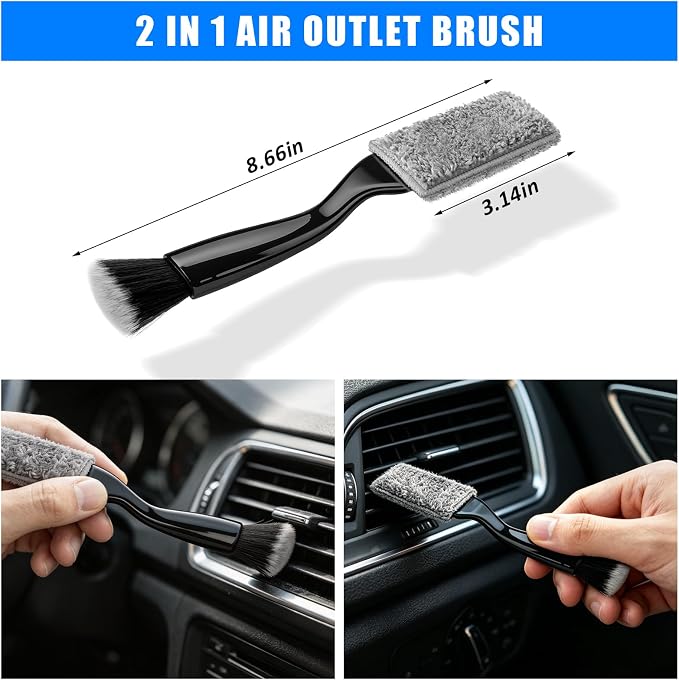 Car Wash Detailing Kit Cleaning Set with Foam Gun Sprayer, Long-Handle Brush, Large Wash Mitt, Towels, Complete Interior & Exterior Car Washing Supply Set (Blue)