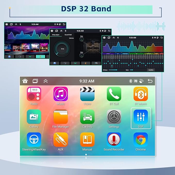 [8-Core 4+64G] Android 15 Car Stereo for Kia Sportage 2010-2016, 9" Touch Screen Sportage Car Radio with Wireless CarPlay Android Auto GPS Mirror Link 5Ghz WiFi Bluetooth FM/RDS EQ Backup Cam+MIC