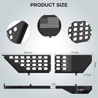 Metal Front Door Pocket Storage Box for Jeep Wrangler JL JLU 4XE 2018-2026 & Gladiator JT 2020-2023 2024 2025 2026 Accessories Door Storage Organizer Molle Panels (Not for Power Seats), 2PCS