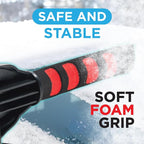 Ice Scraper for Car Windshield & Windows - Tough Reinforced Plastic Handle - Chisel Side for Frost, Claw Side for ICY Chunks