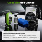 Glass Oil Film Remover, 2026 New Automotive Oil Film Cleaning Brush, Multifunctional Windshield Cleaner, Reusable Glass Oil Film Remover for Car Windows (2 Pack)