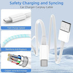 2Pack 10FT USB to USB C Fast Charging Cable for iPhone 17 16 15 Charger Long Cord, for Apple for iPhone 17 16 15/Pro/Pro Max/Plus Type C Car Carplay Cord for iPad Pro 12.9/11, Air 5th/4th Gen