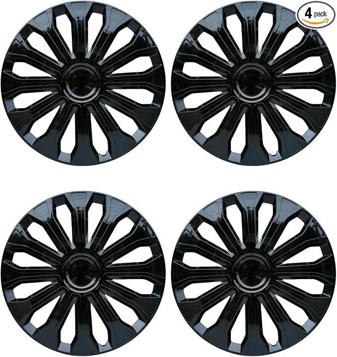 Hubcaps,16 inch hubcaps Set of 4, Wheel Rim Cover ABS Material, Snap On Car Truck SUV Replacement, for Toyota Camry Nissan Mazda etc