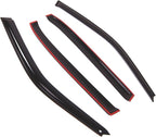 WD2-515 Dark Smoke 4 Pcs Set Window Visor (Outside Mount) Deflector Rain Guard Compatible with 1995-2001 BMW 740iL 750iL