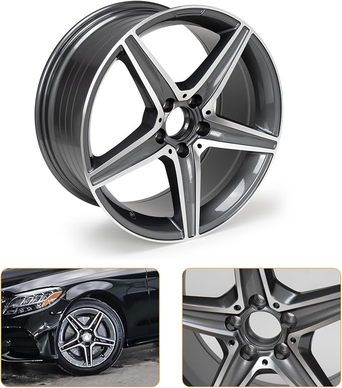 New 18x8.5" 18 Inch Premium Aluminum Alloy Wheel Rim Compatible with 2014–2016 Mercedes-Benz E-Class, E350, E400, OEM Design, Alloy Replacement Wheel, Super Duty Replacement Car Rim, OE Stock ﻿