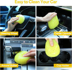 Car Cleaning Gel for Car Cleaning Putty Car Putty Auto Detailing Tools Car Slime Cleaner Dust Cleaning Gel for Car Interior Cleaner Car Accessories Keyboard Cleaner Yellow (2Pack)