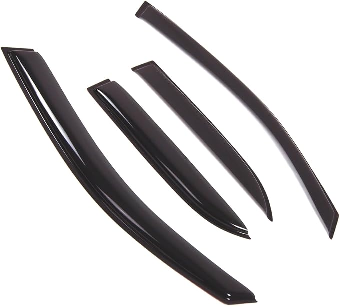 WD2-475 Dark Smoke 4 Pcs Set Window Visor (Outside Mount) Deflector Rain Guard Compatible with 1999-2003 Lexus RX300