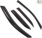 Outside Mount Window Vent Visors Rain Guards Compatible with Lexus RX300 1999-2003 | Side Window Wind Deflectors Rain Shields | Black Tinted, 4 Pcs Set, BGWV-475