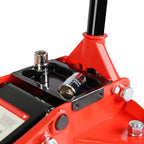 Professional Heavy Duty Hydraulic Floor Jack, 2.5 Ton (5500lb) Capacity, Red, Compatible with Car, Truck, SUV, Steel, Hydraulic, 3.5"-19.5" Lift Range