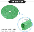 Car Door Edge Guard, 16.4ft U Shape Rubber Edge Trim Seal Strip Protector Universal for Car Truck ATV Boat Multifunctional No Glue PVC Iron Green