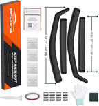 in-Channel Rain Guards Compatible with Ford Ranger SuperCrew 2019 2020 2021 2022 2023, Durable Side Windows Rain Guard, 2019-2023 Ranger Wind Deflectors Black 4Pcs