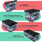 Trunk Organizer, Car Trunk Organizer, Non-Slip Bottom, Sturdy Storage Organizer for SUV, Sedans, Van, Jeep, Grocery, Large 3 Compartments Car Organizer for Women, Flamingo 31.9"×12.6"×10.6"