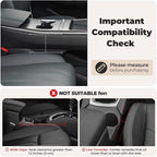 Universal Fit Car Seat Gap Filler Organizer | Extra Storage Organizer with Cup Holder | Easy Access | Premium Leather | Black | 2 Pack