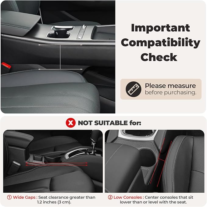 Universal Fit Car Seat Gap Filler Organizer | Extra Storage Organizer with Cup Holder | Easy Access | Premium Leather | Black | 2 Pack