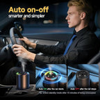 Smart Car Air Freshener with Star Light & 100ml Diffusers Oil Refills, Auto On/Off Aroma Diffuser, 3 Adjustable Mist Modes Rechargeable Aromatizante para Carro - Car Diffuser（Cologne+Ocean）