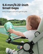 Mini Portable Stroller Fan, Battery Operated Small Clip on, Detachable 3 Speed Rechargeable, 360° Rotate Flexible Tripod Better Cooling for Car Seat Crib Treadmill Travel Green