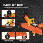 Hydraulic Floor Jack 1.5 Ton 3,300Lbs Car Lift Portable Trolley Jack 360 Degree for Cars Medium Vehicles,Orange