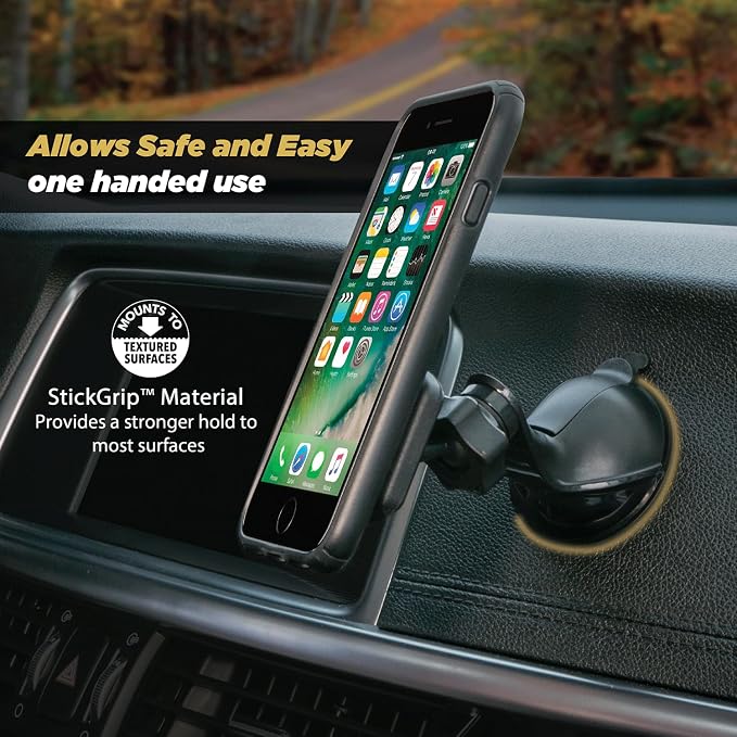 MAGWSM-10PKFLT MagicMount Magnetic Suction Cup Phone Mount for Car Dashboard or Windshield, 360° Adjustable Magnet Head, Universal Cell Phone Holder for iPhone, Samsung & More (Pack of 10)