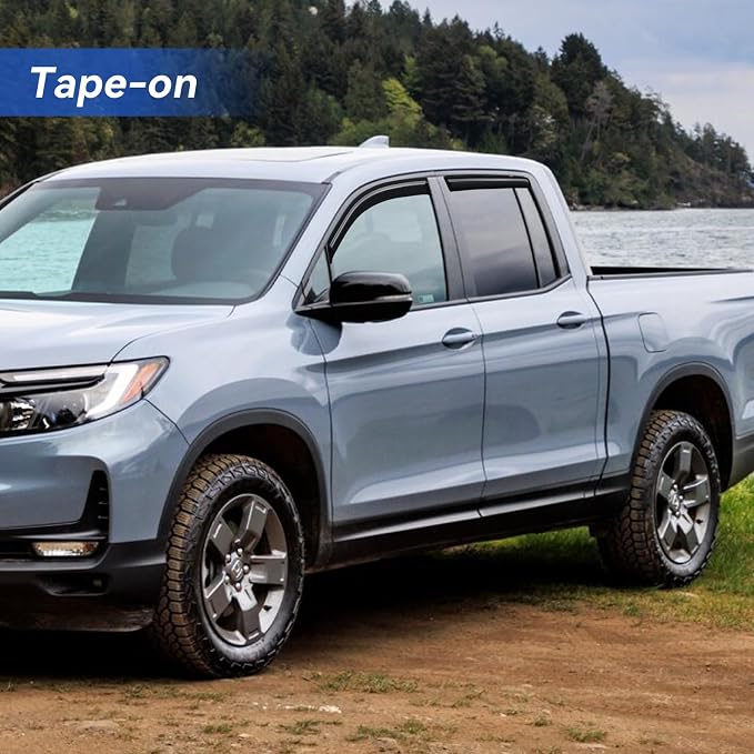 Window Visors Rain Guards for 2017-2026 Honda Ridgeline, Out-Channel Window Vent Wind Deflectors Visors Shades for 17-26 Honda Ridgeline