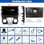 6+128G 8 Core Android 13 Car Stereo for Ford Fusion Mondeo 2013-2019 with Wireless CarPlay&Android Auto,9" Touchscreen Car Radio,5G WiFi,GPS,Mirror Link,Bluetooth 5.0,FM RDS,DSP 32EQ,SWC,Backup Camera