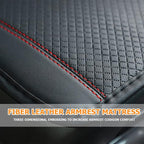 Car Armrest Storage Box Mat, Fiber Leather Car Center Console Cover, Car Armrest Seat Box Cover Accessories Interior Protection for Most Vehicle, SUV, Truck, Car (Black/Red)