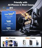 Ultra-Durable Phone Holders for Your Car【96+LBS Strongest Suction】 Car Phone Holder Mount, Safety Certs Cell Phone Car Mount Truck for Dashboard Windshield Vent for iPhone 17 16 15 14 Pro Max
