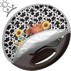 Highland Cow Steering Wheel Sun Shade Cover Sun Foil Anti-Heat Steering Wheel Cover Sunflower Pattern Steering Wheel Sun Heat Shield for SUV Truck Van