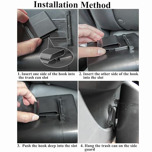 Car Trash Can, 1.0 Liters, Plastic, Trash Can Set, Multi-Purpose, Easy to Install, Includes 75 Garbage Bags